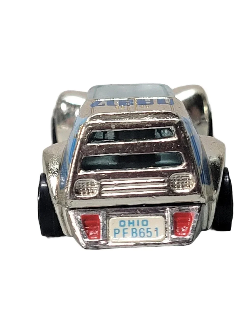 1980 Kenner CPG Prod Corp No.1027 Silver Blue NA 217 Die-cast Race Car OH plate